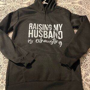 Black Graphic Hoodie for Women